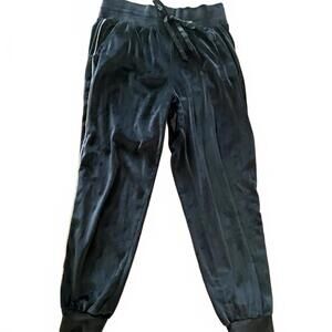 Victoria's Secret PINK On Point Black Velour Rhinestone Joggers